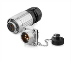 YW-20 sirkulær metall vanntett skruetype Panelmontert 3-pinners sokkel hann hunn